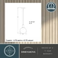 thumbnail image 6 of Marshall LED Compatible Matte Black Transitional Mini Pendant Ceiling Light Clear Glass Globe, 6 of 12