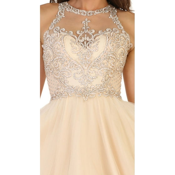 Formal Dress Shops Inc SEMI FORMAL LACE UP SHORT WEDDING GUEST DRESS