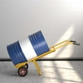 thumbnail image 2 of Costway Drum Hand Truck Steel Dolly Drum Cart 1200lbs Capacity with 2 Rubber Wheels Black, 2 of 12
