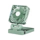 thumbnail image 2 of Ventilador de coche, ventilador portátil para vehículo automóvil, giratorio 360°, eléctrico y con energía solar, circulador de aire para autocaravana, Cabezal único verde, 2 of 8