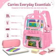 thumbnail image 6 of DAKIMOE Clear Backpack Heavy Duty Large Capacity PVC Transparent Waterproof Bag for School Stadium College, 6 of 7