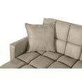 thumbnail image 3 of Sala Modular Doble Chaise Makora Travis con Memory Foam, Color Arena Lino Respaldo Reclinable de 3 Posiciones, 3 of 7