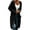 Black, variant on Sherrylily Women Cable Knit Cardigan Open Front Long Pocket Hooded Casual Outwear Sweater