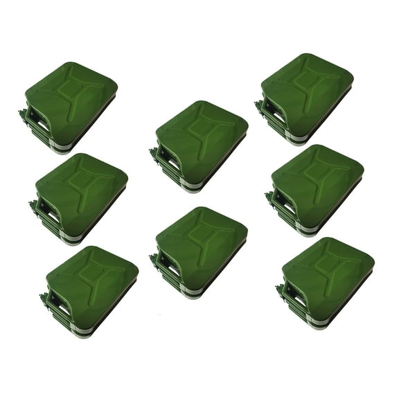 8PCS 5.28 Gallons Practical Can Gasoline Jerry Can Metal Steel Tank Emergency