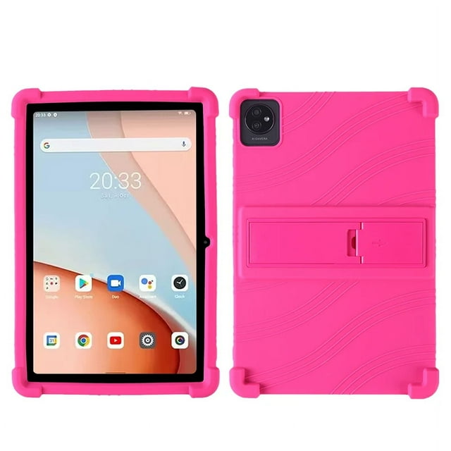 Case For Blackview Tab 70 Wifi 10.1 inch Tablet Safe Shockproof Silicone Stand Cover Hot Pink