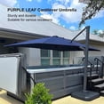 thumbnail image 5 of PURPLE LEAF 9' X 12' Rectangle Patio Umbrella with Base Large Cantilever Outdoor Umbrella Offset Umbrella with 360-degree Rotation Garden for Deck Backyard Pool Navy Blue, 5 of 13