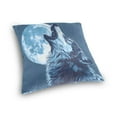 thumbnail image 3 of Howling Wolf and Moon Throw Pillow Covers Couch Pillowcases Decor for Bed Sofa 18" x 18", 3 of 7