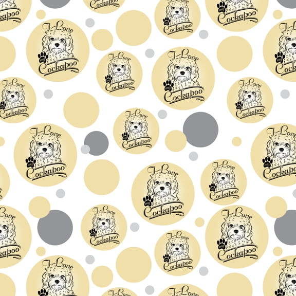 I Love My Cockapoo Premium Gift Wrap Wrapping Paper Roll