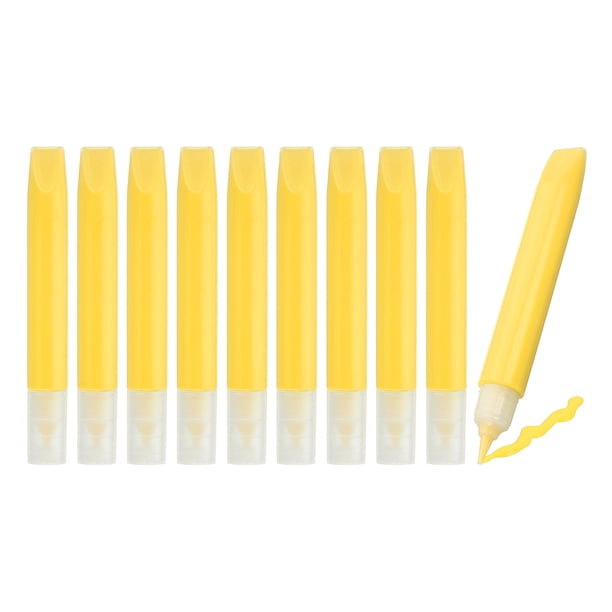 Paquete de 10 bolígrafos de pintura para atrapa luz, bolígrafos de pintura amarillos de 10 ml cada uno, kit de arte para pintar vidrio de pigmento para manualidades.