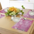 thumbnail image 4 of Ambesonne Pale Pink Place Mats Set of 4, Mosaic Fractal Style, Standard Size, Magenta Fuchsia, 4 of 6
