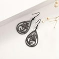 thumbnail image 5 of Flower Korean Style Stainless Steel Water Drop Dangle Earrings Jewelry, 5 of 8