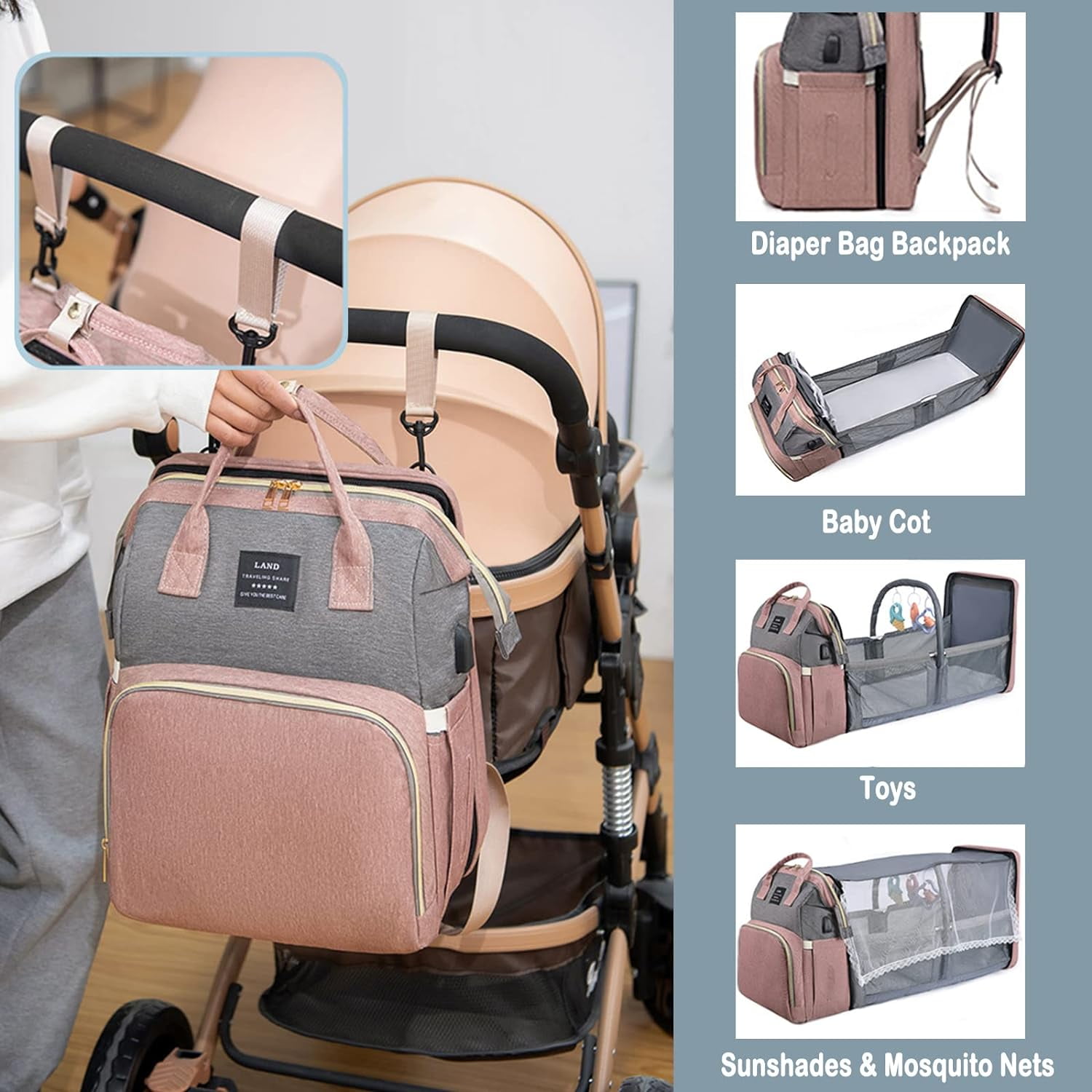 Bebe diaper bag backpack online