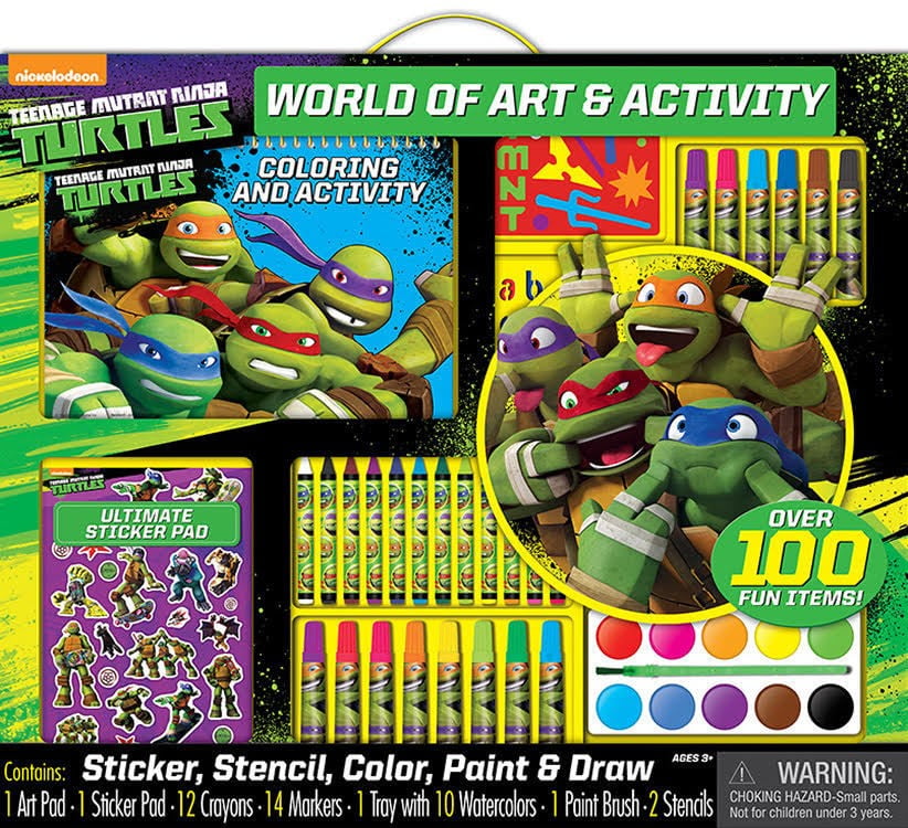 TMNT Teenage Mutant Ninja Turtles Children’s Travel Art Desk w/Pockets 14"x1025" 