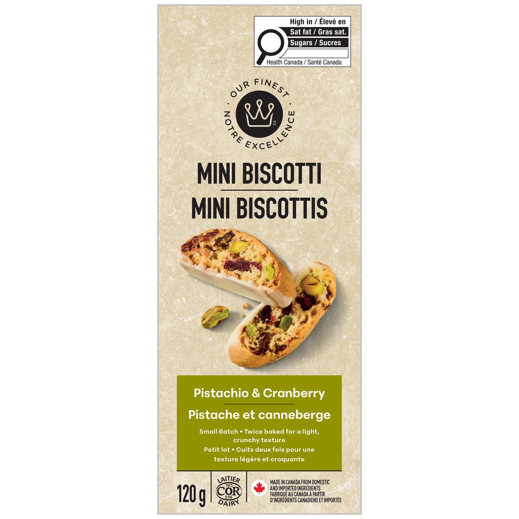 ミニー&モスコウィッツ('71米) Our Finest Pistachio & Cranberry Mini Biscotti - Walmart.ca