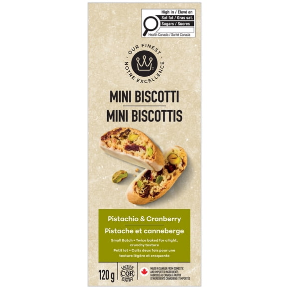 Mini biscottis Pistache et canneberge Notre Excellence