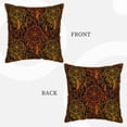 thumbnail image 3 of Haiem Orange Dreamcatcher Print Velvet Soft Solid Decorative Square Throw Pillow Covers Set with Elegant Piping Christmas Cushion Case for Sofa Bedroom Car-18"x18", 3 of 8
