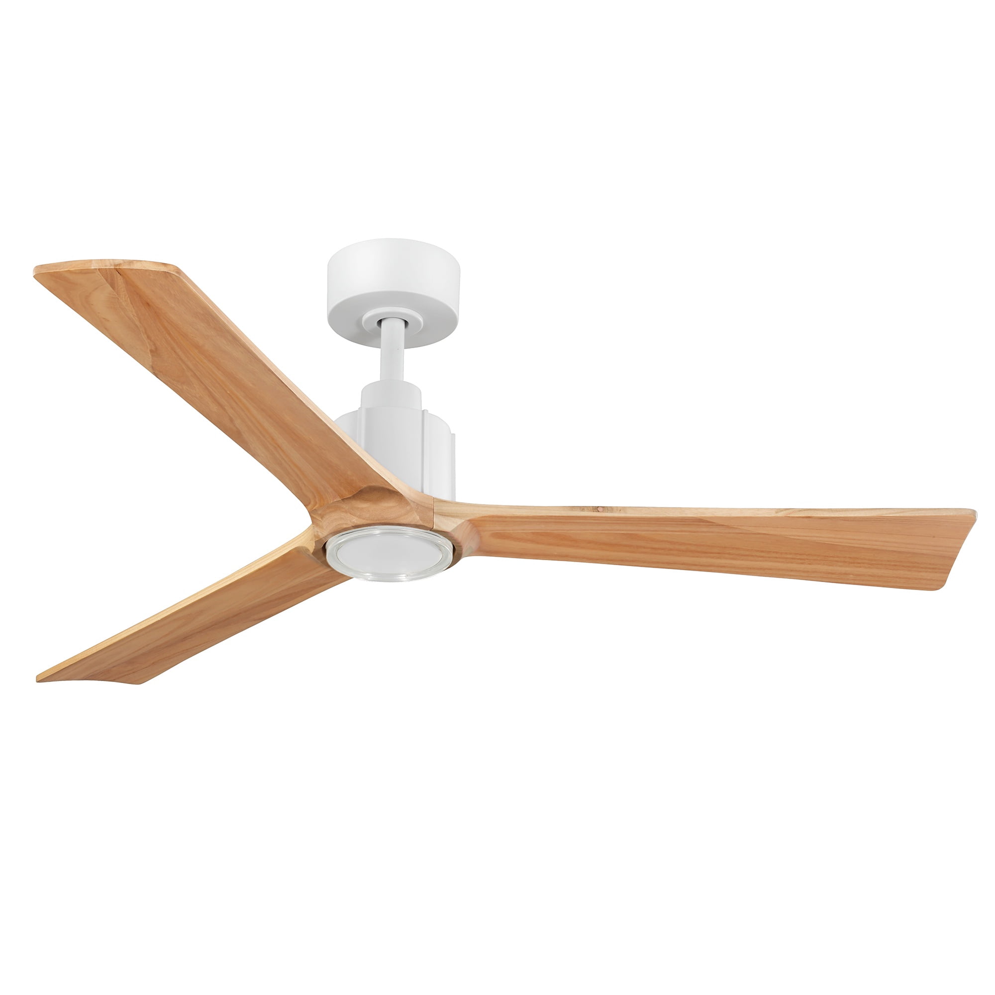 Better Homes & Gardens 52" Zachary Matte White Indoor/Outdoor Downrod Ceiling Fan with Light Kit and Remote Control