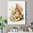 thumbnail image 4 of Qisvanset Watercolor Bunny Easter Eggs Flowers Canvas Print 15.75x11.81 Inches, 4 of 8