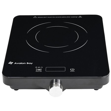 Avalon Bay Portable Ceramic Deluxe Countertop Induction Cooktop Burner, (Best Portable Induction Cooktop Countertop Burner)