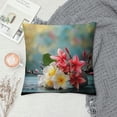 thumbnail image 2 of Creowell Hawaii Plumeria Flowers Pillow Covers Frangipani Blossom Print Throw Pillows White, 2 of 5