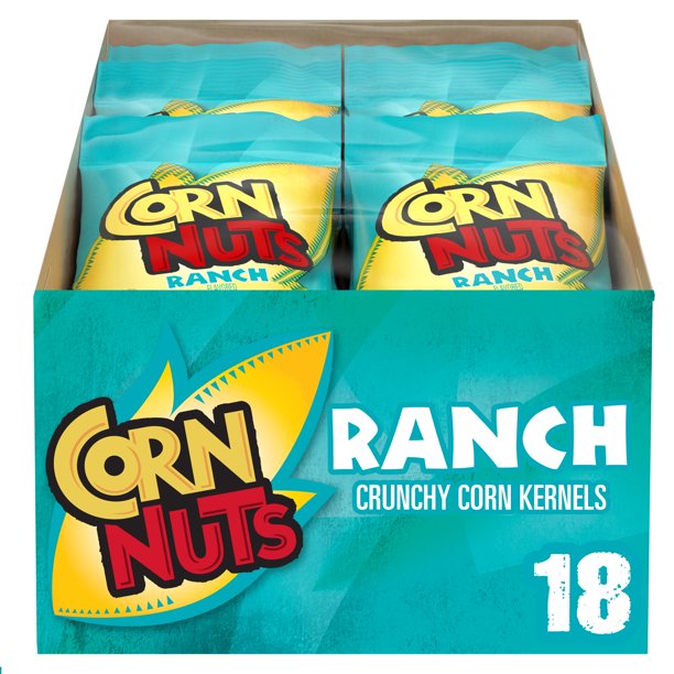 Corn Nuts Ranch Crunchy Corn Kernels, 18 ct Box, 1.7 oz Packs Walmart