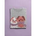 thumbnail image 3 of Lovely Pugs T-Shirt Women -Smartprints Designs, Female Large, 3 of 4