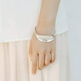 thumbnail image 4 of Nvzi Fashion Trendy Open Leaf Cuff Bracelet Bangles for Women Simple Plant Bracelet Femme Boho Jewelry Birthday Gift, 4 of 5