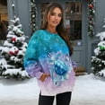 thumbnail image 2 of SCRAWLGOD Sea Turtle Butterfly Hibiscus Water Print Women Crewneck Sweatshirts with Pockets Long Sleeve Drop Shoulder Pullovers Comfy Stylish Loose Fit Clothes for Daily Wear, XL, 2 of 7