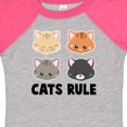 thumbnail image 4 of Inktastic Cats Rule with Cat Heads Boys or Girls Baby Bodysuit, 4 of 5