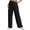 Black(NEW&HOT), variant on No Boundarie Womens High Waisted Wide Leg Cargo Pants with Pockets Stretch Elastic Waist Loose Fit Casual Summer Pull On Pants Wine Size L