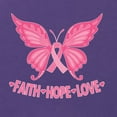 thumbnail image 5 of Wild Bobby, Butterfly Pink Ribbon Faith Hope Love, Breast Cancer Awareness, Women Racerback Tank Top, Purple Rush, Large, 5 of 5