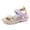 czb# Pink465, variant on Teen Girls Sandals Color Block Hook And Loop Adjustable Strap Open Toe Breathable Comfortable Soft Flat Sole Anti-Slip Casual Summer Shoes Outdoor Sport Footwear,Multicolour,7-8 Years
