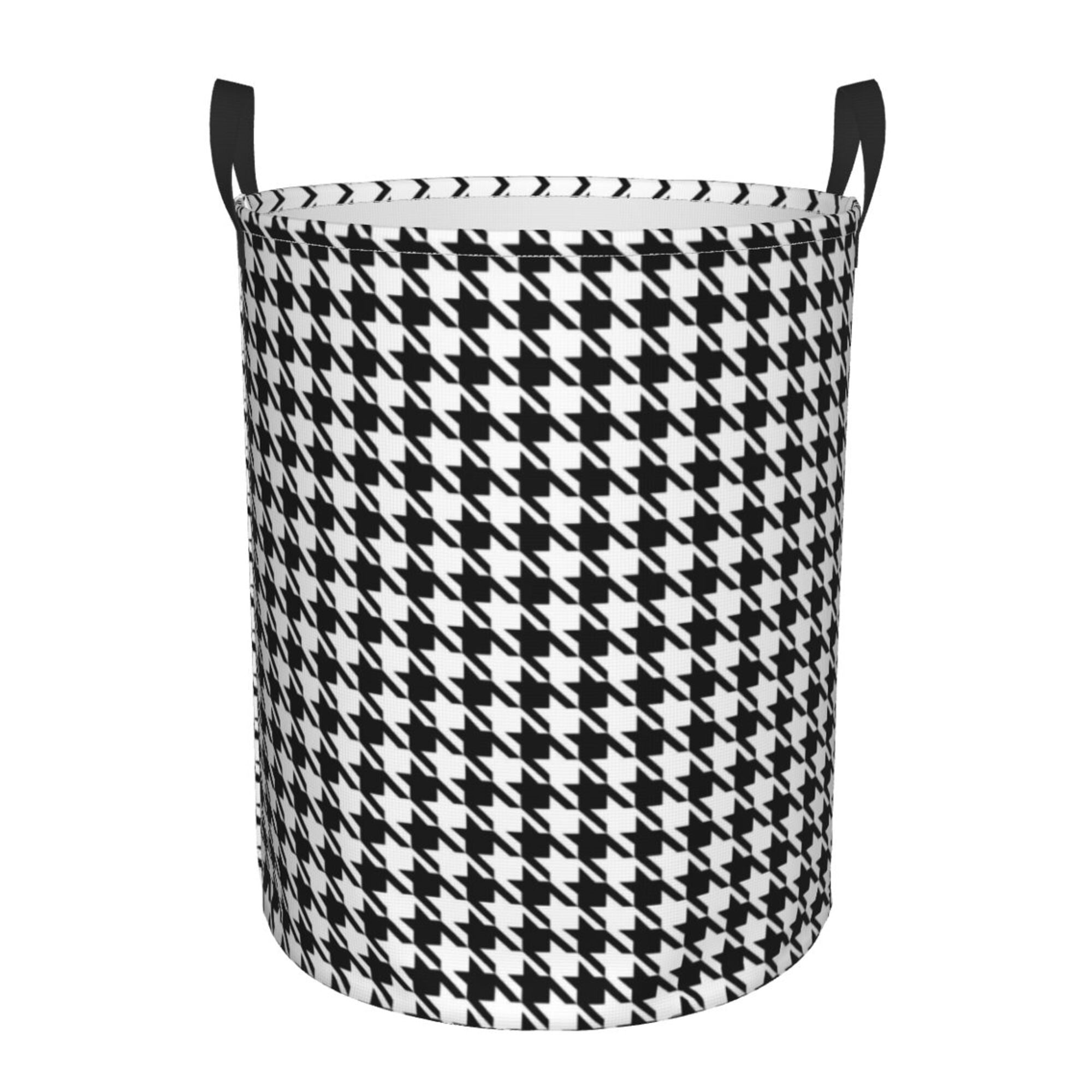 ZICANCN Houndstooth Check Laundry Basket Organizer , Dirty Clothes