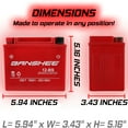 thumbnail image 4 of Banshee 12-BS Motorsports Battery Compatible with Honda VF750C Magna, 4 of 5