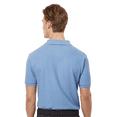 thumbnail image 3 of Tultex Men's 50/50 Sport Pique Polo Shirt, Short Sleeve, Textured Knit, USMCA Certified, Heather Light Blue, S, 3 of 5