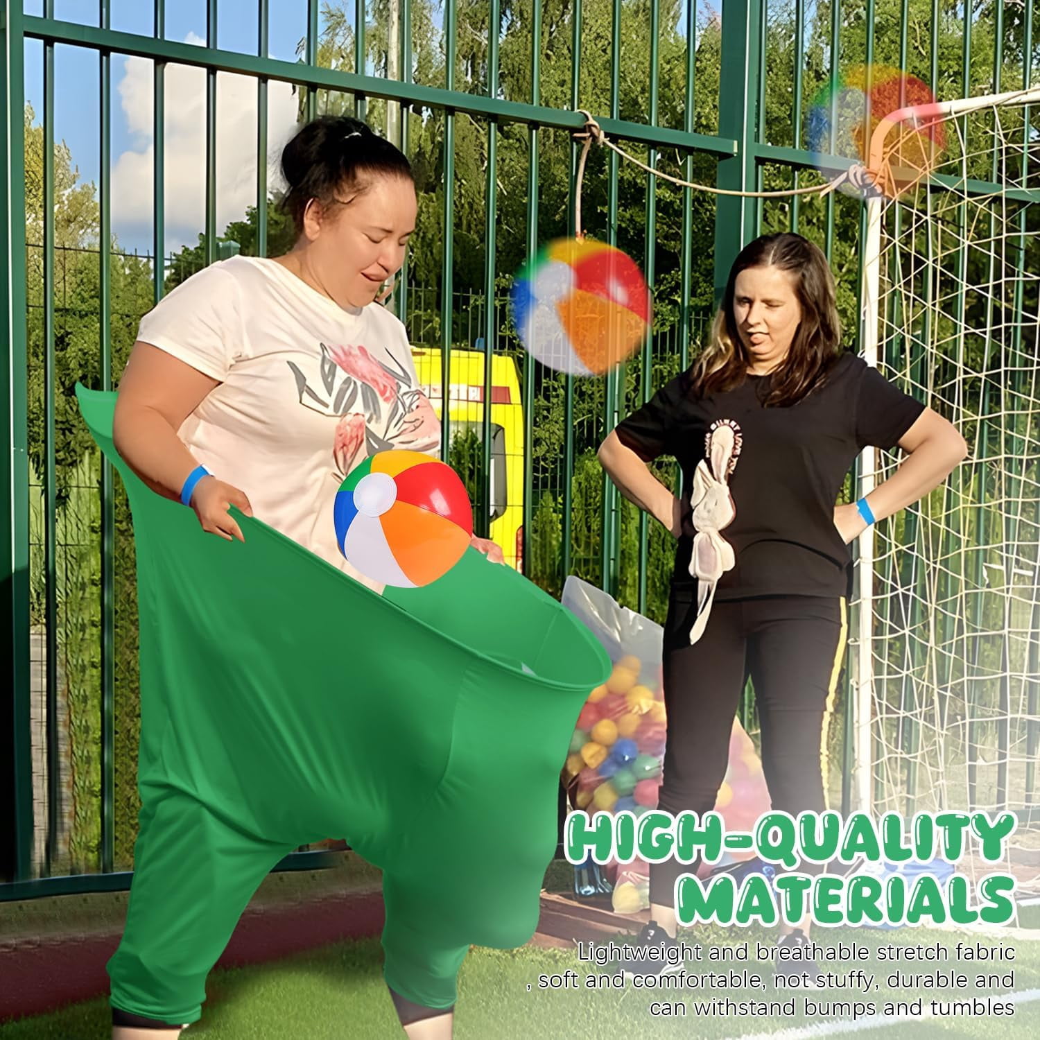 Granny Pants Yard Game, Oversized Granny Pants Outdoor Game with 4 Bouncy Balls and 1 Pump, Yard Party Family Reunion Games & Team Games for Adults