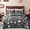 Gray Xmas Snowman, variant on BLEUM CADE Christmas Quilts Sets Queen Size,3 Pieces Christmas Snowman Quilt Bedding Set, Reversible Blue Buffalo Plaid Comforter Sets, Christmas Tree Soft Lightweight Xmas Bedspread Coverlet,90"x90"