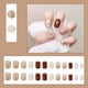 thumbnail image 4 of Uñas postizas cortas y medianas con 24 tabletas de uñas postizas con estampado. Destaca entre la multitud. Set de uñas adhesivas para mujer. Pegamento para uñas postizas de 1 ml., 4 of 9