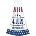 thumbnail image 2 of SKYSONIC 2 PCS Hand Towel 4Th July Independence Day Hook & Loop Hanging Tie Towels, Set of 2 Super Absorbent Convenient for Kitchen and Bathroom, 12x17 Inch, 2 of 7