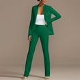thumbnail image 4 of Breezora Women's Autumn Two Piece Suit Set Slim Fit Blazer and Trousers Office Work Professional Outfits for Ladies XXXXXL Size Green, 4 of 7