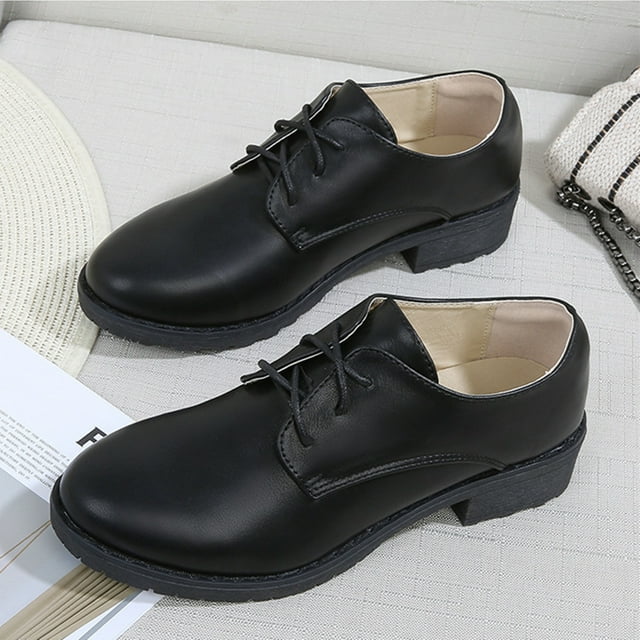 Cameland Richelieus Classiques pour Femmes à Lacets, Chaussures Habillées Formelles de Bureau