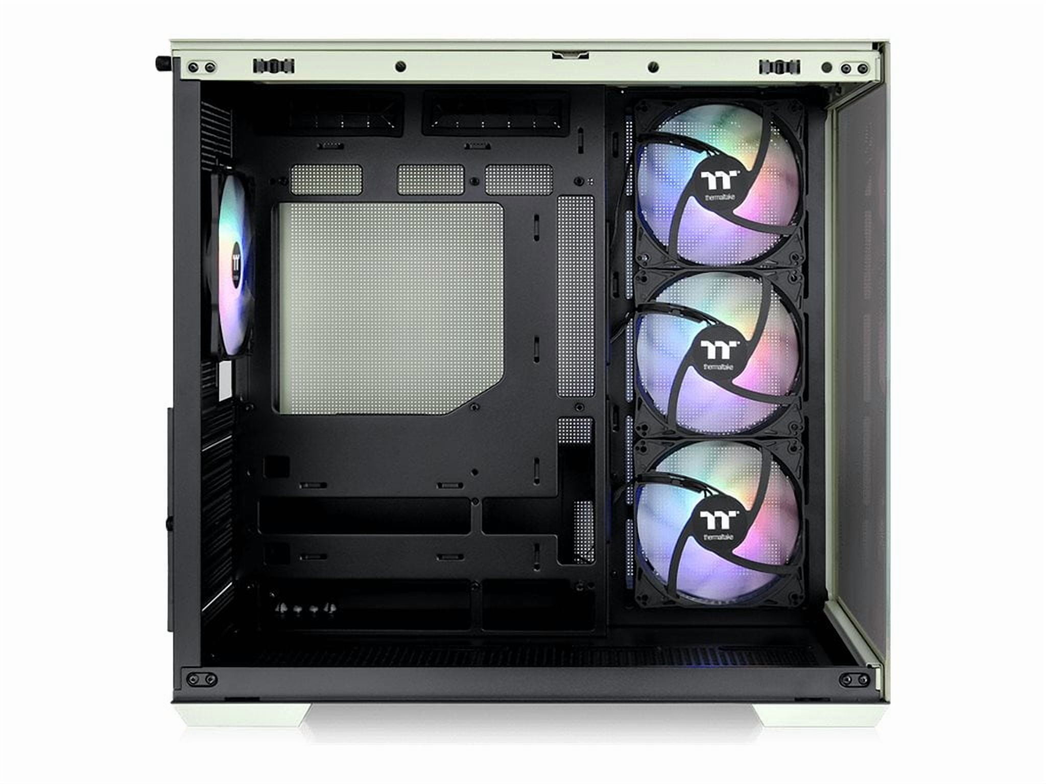 Thermaltake View 380 TG ARGB Matcha Green ATX Case; 4x120mm ARGB Fans Included; Supports Hidden-Connector Motherboard; Front & Side Dual Tempered Glass Panel; CA-1Z2-00M1WN-00; 3 Year Warranty