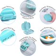 thumbnail image 5 of 2 pcs Portable Medicine Storage Box,Wheat Small Pill Dispenser with 8 Compartments(White+Green), 5 of 5