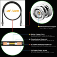 thumbnail image 2 of Wireless Microphone Antenna Extension Cable 2ft with BNC Connector, 2-Pack for Rack Mount Systems,2 x extension line,Photo Color, 2 of 7