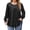 Black, variant on Plus Size Tunic Top for Women, Long Sleeve Round Neck Blouse with Empire Waist & Side Pockets - Flowy Casual Loose Fit Shirt Army Green XXXXXL