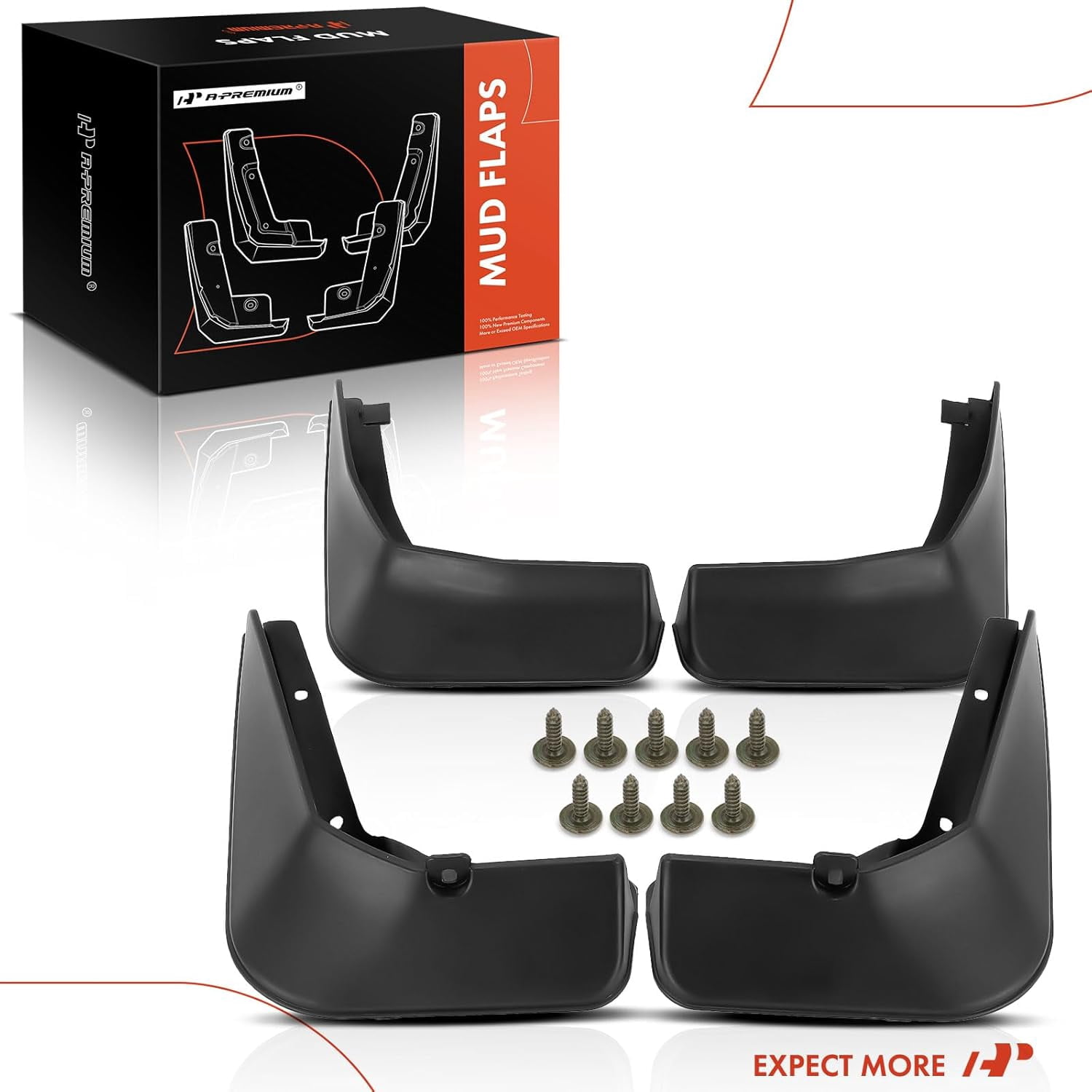 A-Premium Mud Flaps Splash Guards Compatible with Ford Taurus 2013-2017 4-PC Set