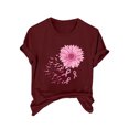 thumbnail image 1 of Blusas de Manga Corta para las Mujeres Divertida Impresión Cuello Redondo Camiseta Vintage, Blusas de Primavera para las Mujeres, 1 of 4