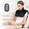 Snailax Heated Neck and Shoulder Massager, Electric Heating Pad for Back Pain Relief, Heat Wrap