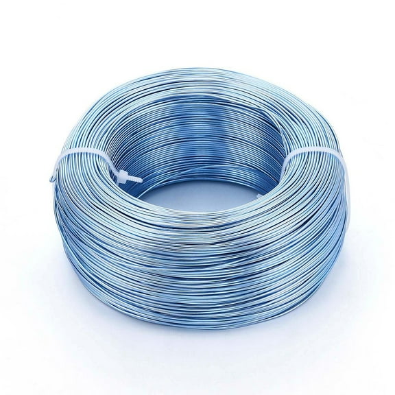 500 g Anodized Aluminum Wire Bendable Metal Craft Wire Flexible Craft Wire for Beading Jewelry Craft Making Light Sky Blue 20 Gauge 0.8mm 300m/500g(984.2 Feet/500g)