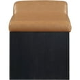 thumbnail image 2 of Meridian Furniture Delphine Cognac Vegan Leather Upholstered Bench, 2 of 8